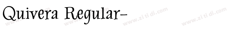 Quivera Regular字体转换